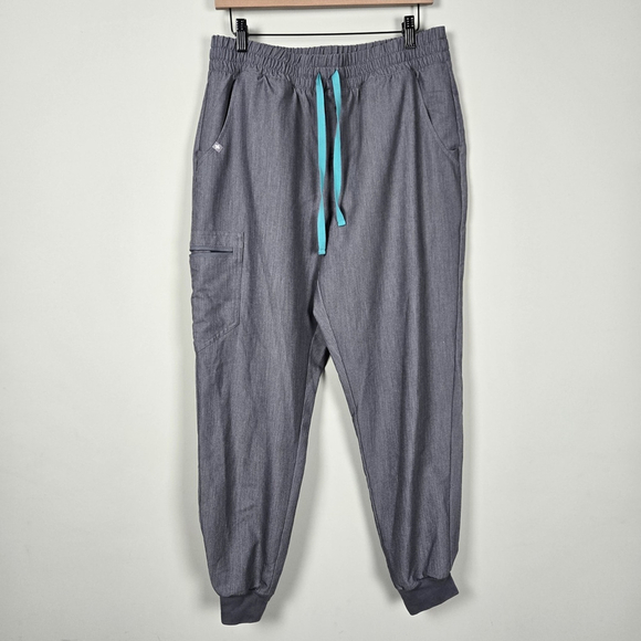 FIGS Pants - Figs Womens Zamora Jogger Scrub Pants Size L Grey Medical Drawstring Stretch
